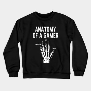 Anatomy of a Gamer Hand Skeleton Crewneck Sweatshirt